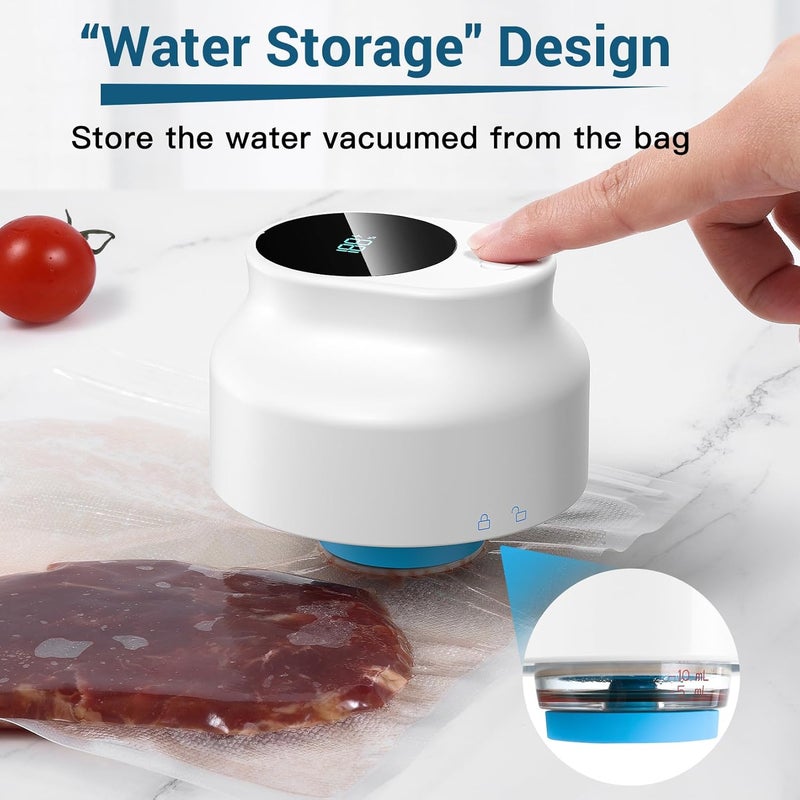 afontoto Electric Mason Jar Vacuum Sealer Kit for Wide Mouth and Regular Mouth Mason Jars Vacuum Sealing Machine for Food Storage Compatible with Vacuum Zipper Bags and Vacuum Seal Containers - Image 5